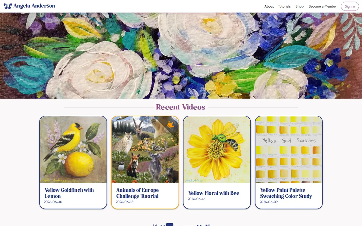 Thankful Art — website screenshot